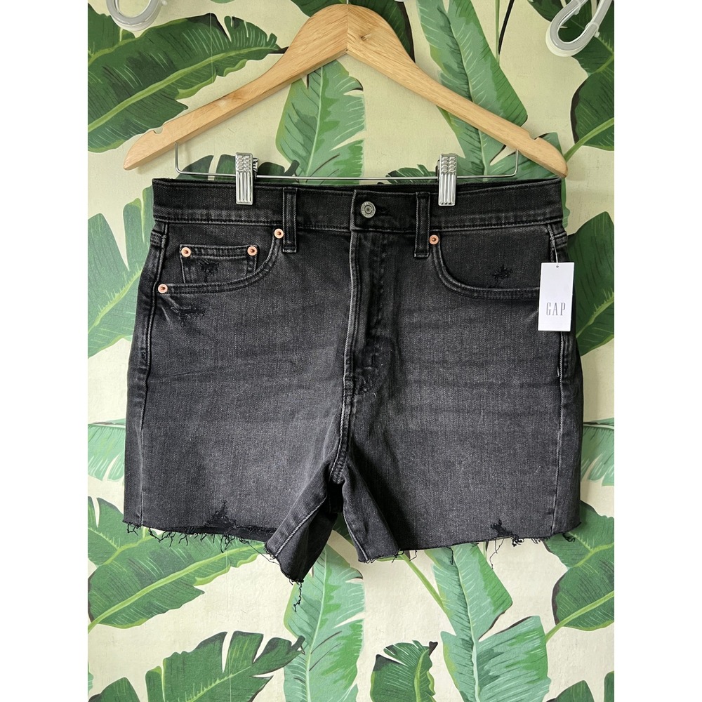Gap Denim 4" Short High Rise Shorts Womens 29 8 Black NWT